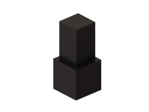 Black leveling leg modular cube connector - CUBOCON10